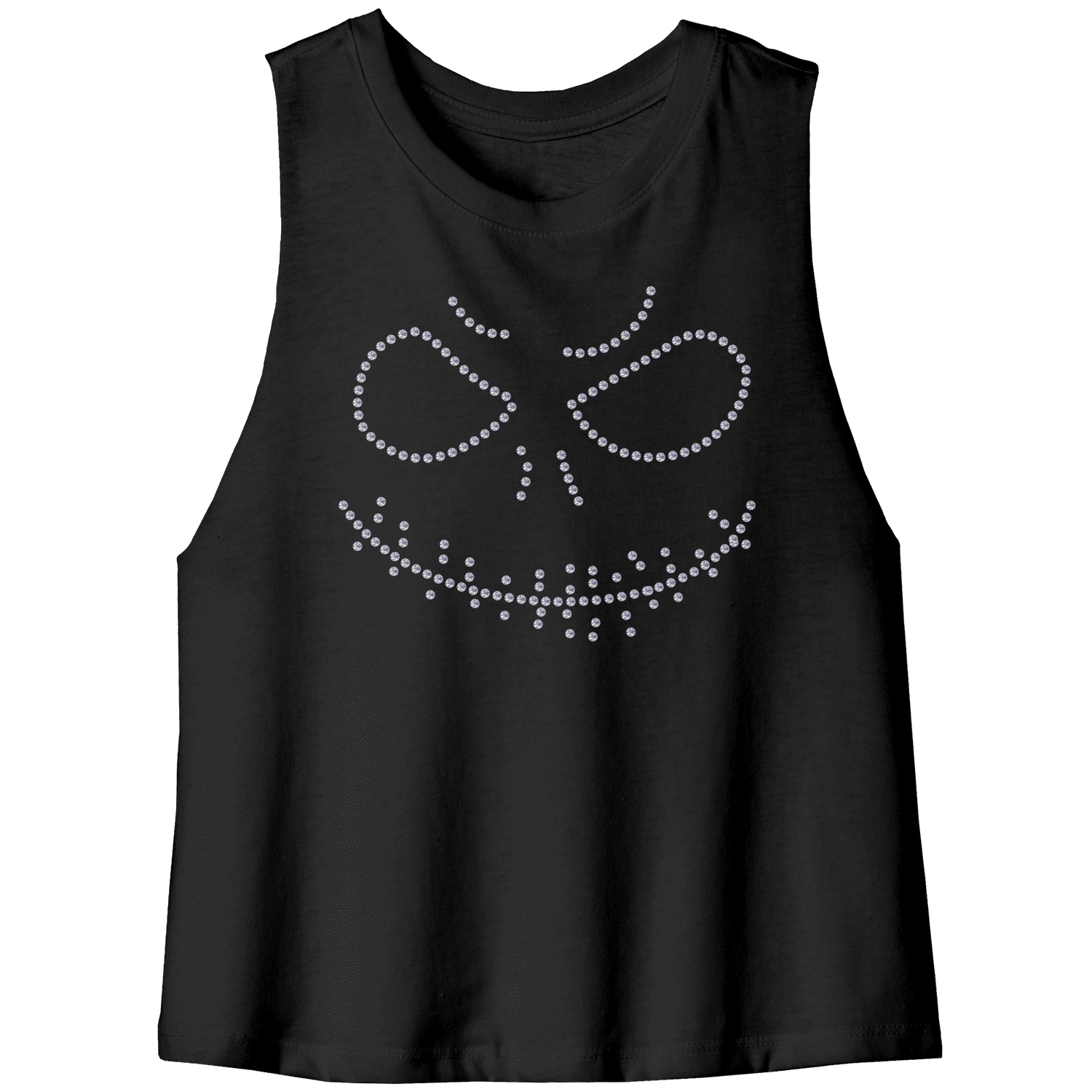 Rhinestone Sparkle Monster Tee Shirt Crew Neck, V Neck, Tank Top