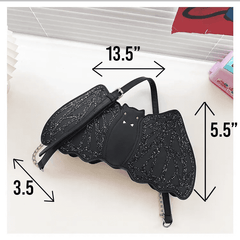 Glitter Bat Halloween Purse Cross Body Bag