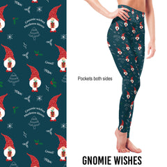 Gnomie Wishes Christmas Leggings with Pockets - Pre-Order