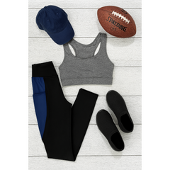 The Billie- Blue Panel Full Length Leggings