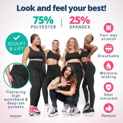 Black Leggings with Pockets Lift & Smooth