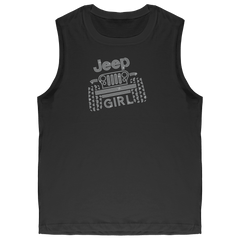 Rhinestone Offroad Jeeper Girl Shirt Crew Neck, V Neck, Tank Top