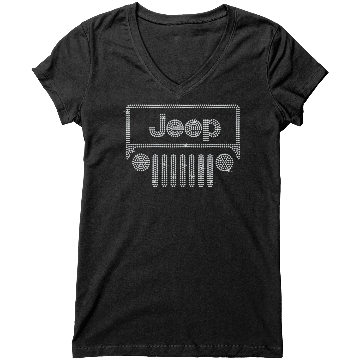 Rhinestone Offroad Grill Shirt Crew Neck, V Neck, Tank Top