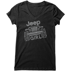 Rhinestone Offroad Jeeper Girl Shirt Crew Neck, V Neck, Tank Top