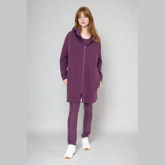 Cozy Comfort Zip Up Hoodie Jacket Burgundy