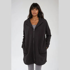 Cozy Comfort Zip Up Hoodie Jacket Black