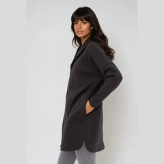 Cozy Comfort Zip Up Hoodie Jacket Black