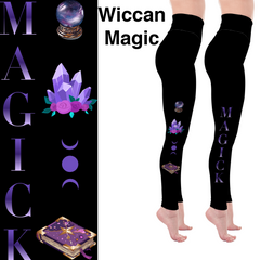 Wiccan Magick Leggings with Pockets – Full or Capri Length