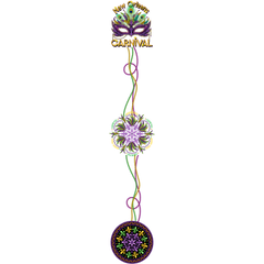 Carnivale Mardi Gras Handmade Leggings with Pockets