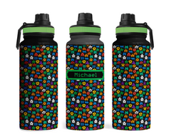 Personalized Gamer Tumbler 20oz Retro Game Water Bottle