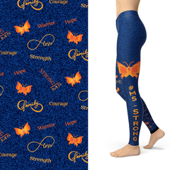 Pre Order MS Strong Awareness Leggings with Pockets in Blue or Black