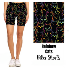 Rainbow Cat Bike Shorts includes Pockets