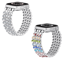 Watch Bands - Multicolor or Clear Rhinestone Strap - Apple Compatible