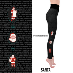 “Yes Virginia Santa Full Leggings with Pockets - Pre-Order
