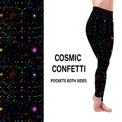 Cosmic Confetti Leggings with Pockets
