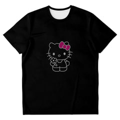 Rhinestone Pretty Kitty Tee Shirt Crew Neck, V Neck, Tank Top