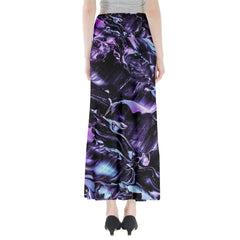 Purple Marble Full Length Maxi Skirt Custom