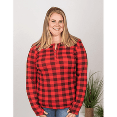 Buffalo Plaid Harper Long Sleeve with Thumb Holes