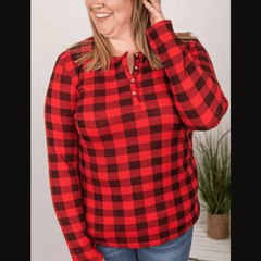 Buffalo Plaid Harper Long Sleeve with Thumb Holes