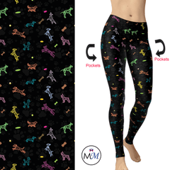 Paisley Puppy Full Leggings