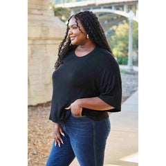Basic Bae Full Size Round Neck Drop Shoulder T-Shirt