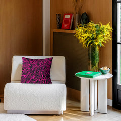 Set of Hot Pink Zebra Throw Pillows