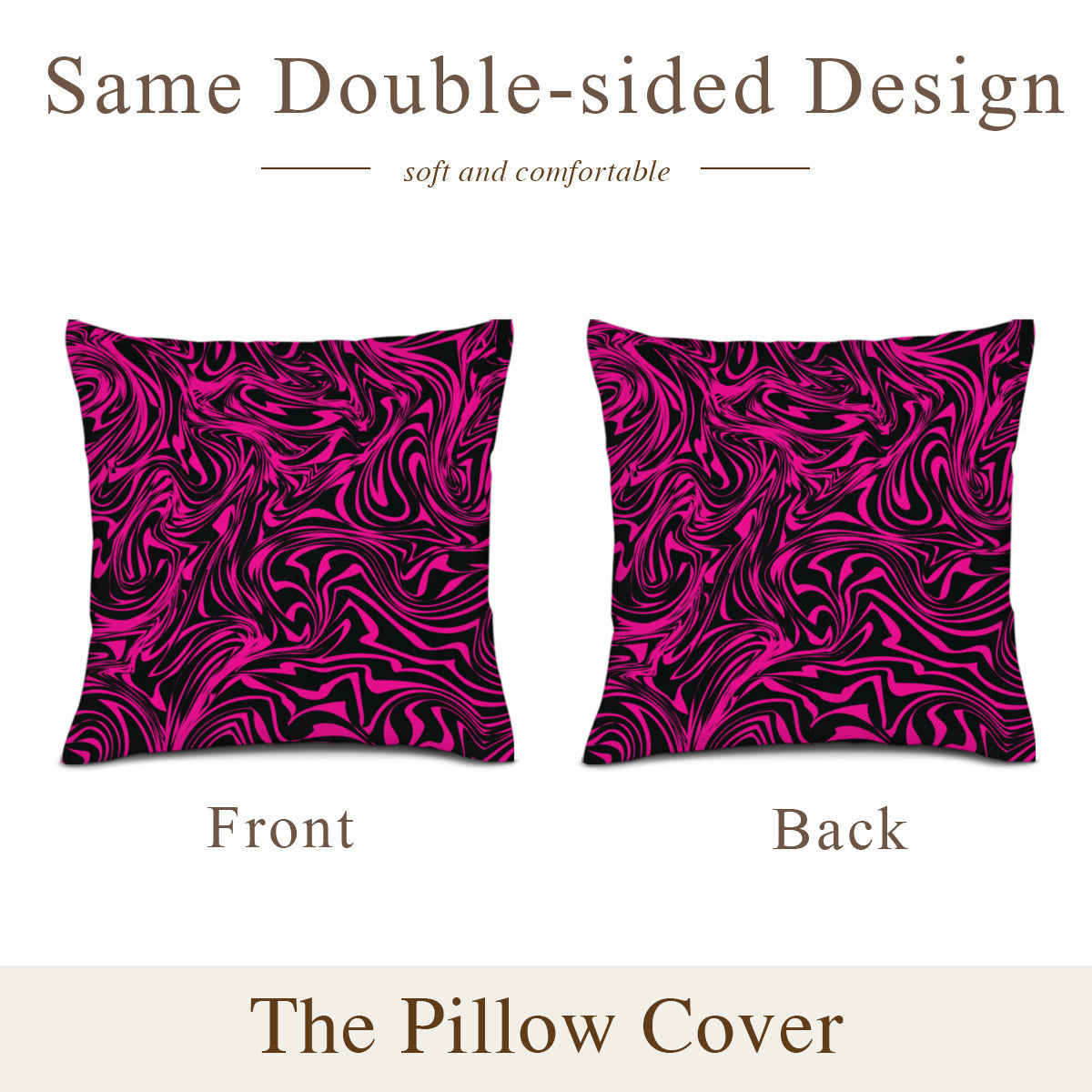 Set of Hot Pink Zebra Throw Pillows