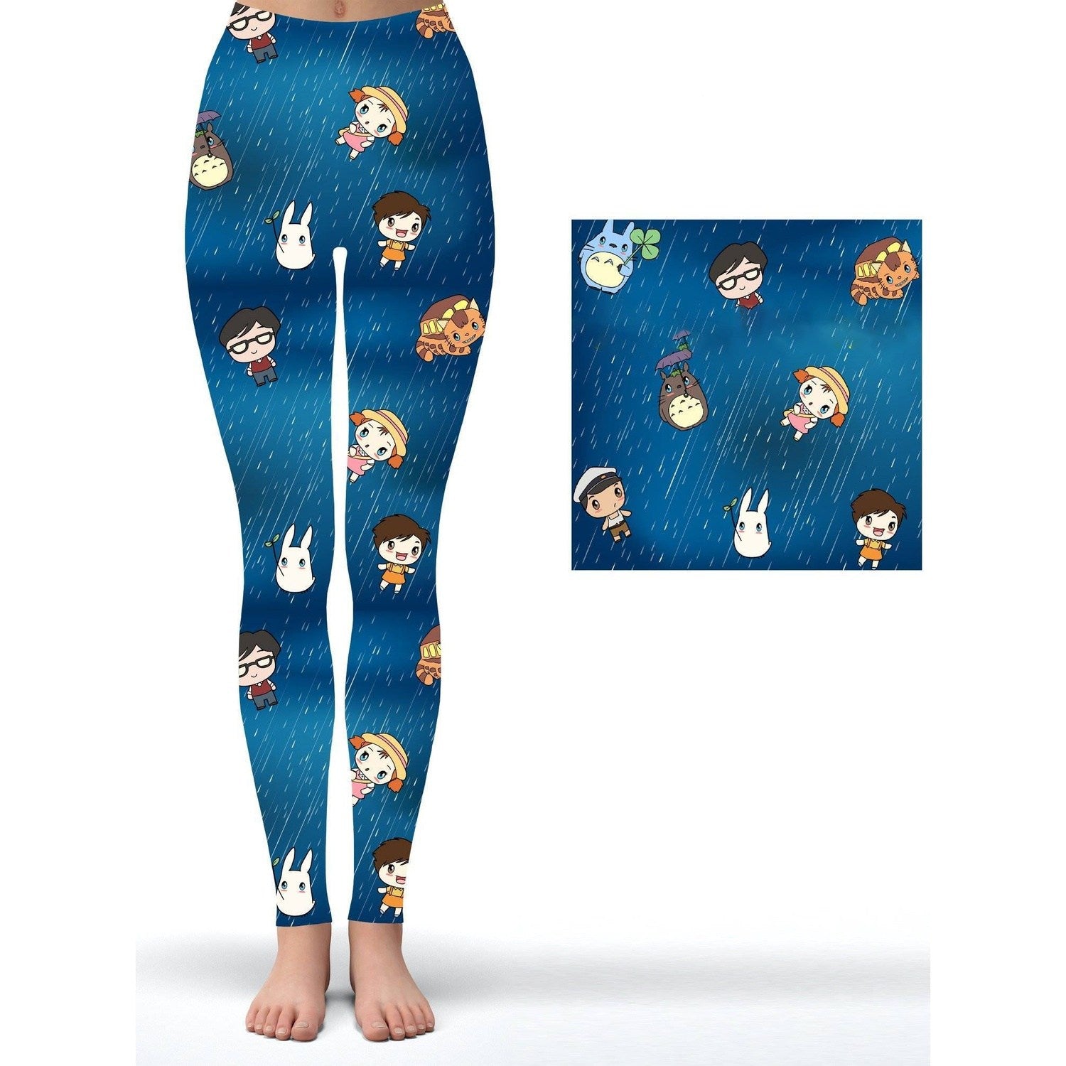 Forest Spirit Totoro Capri Leggings