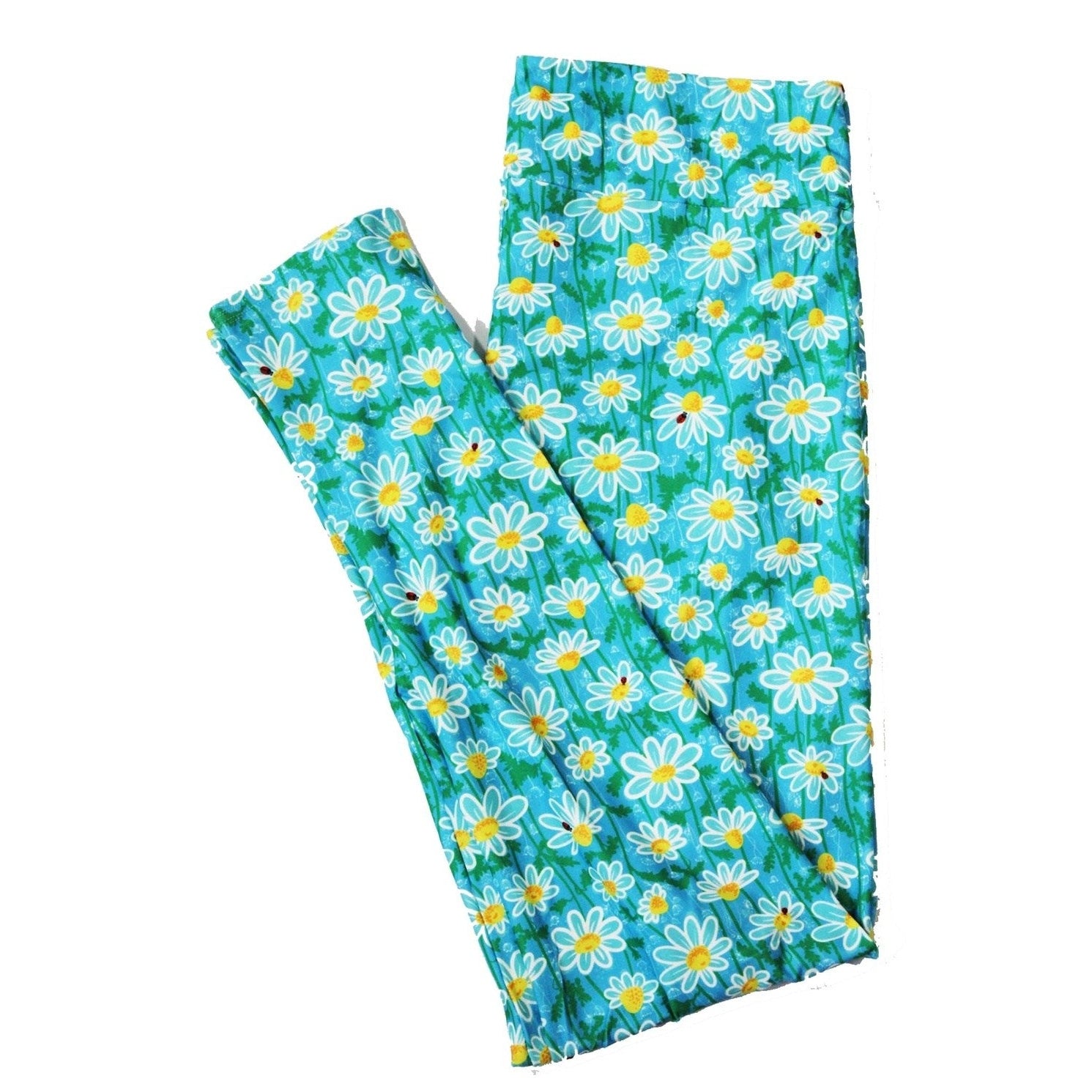 Daisy and Ladybug Teal Leggings