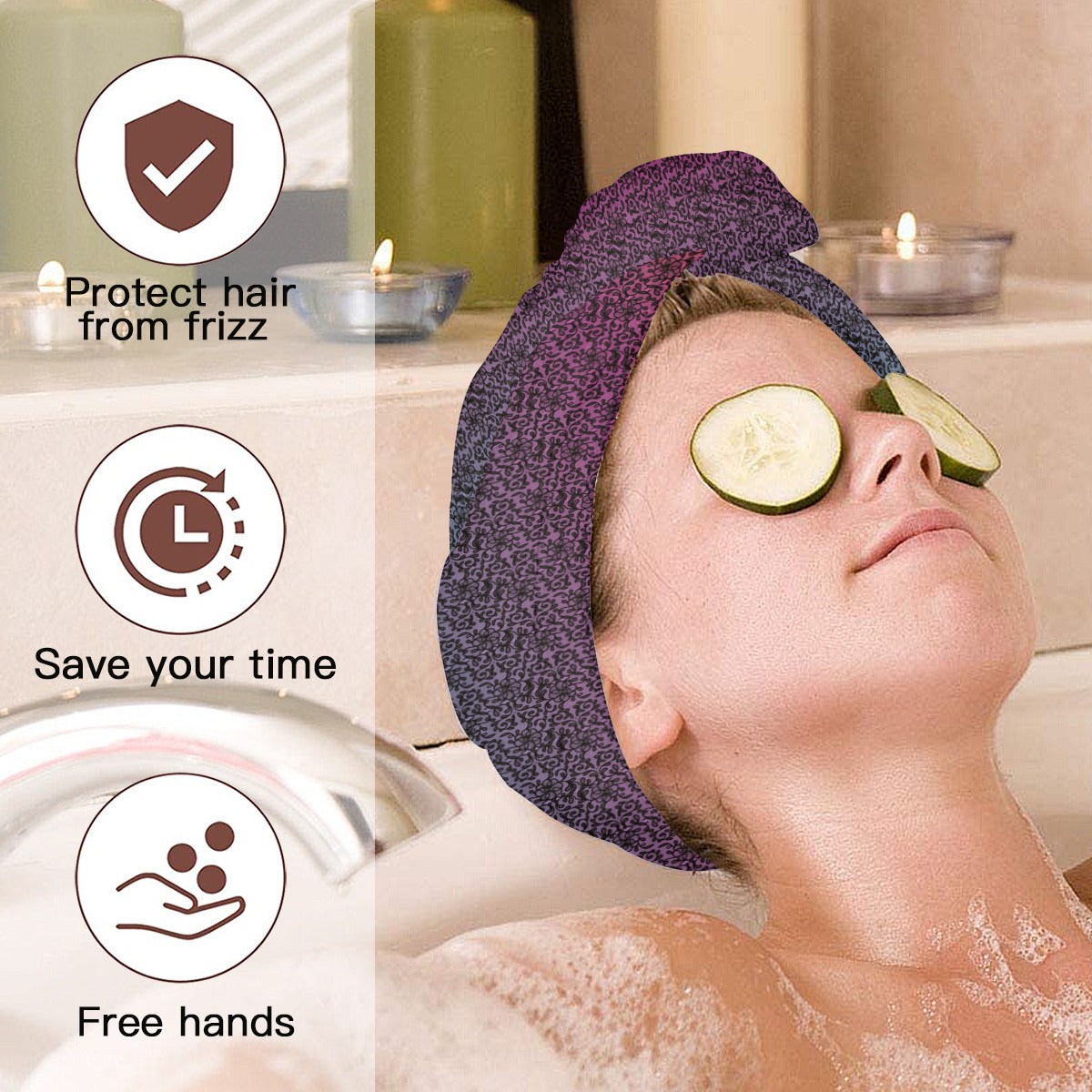 Rainbow Lace Hair Towel