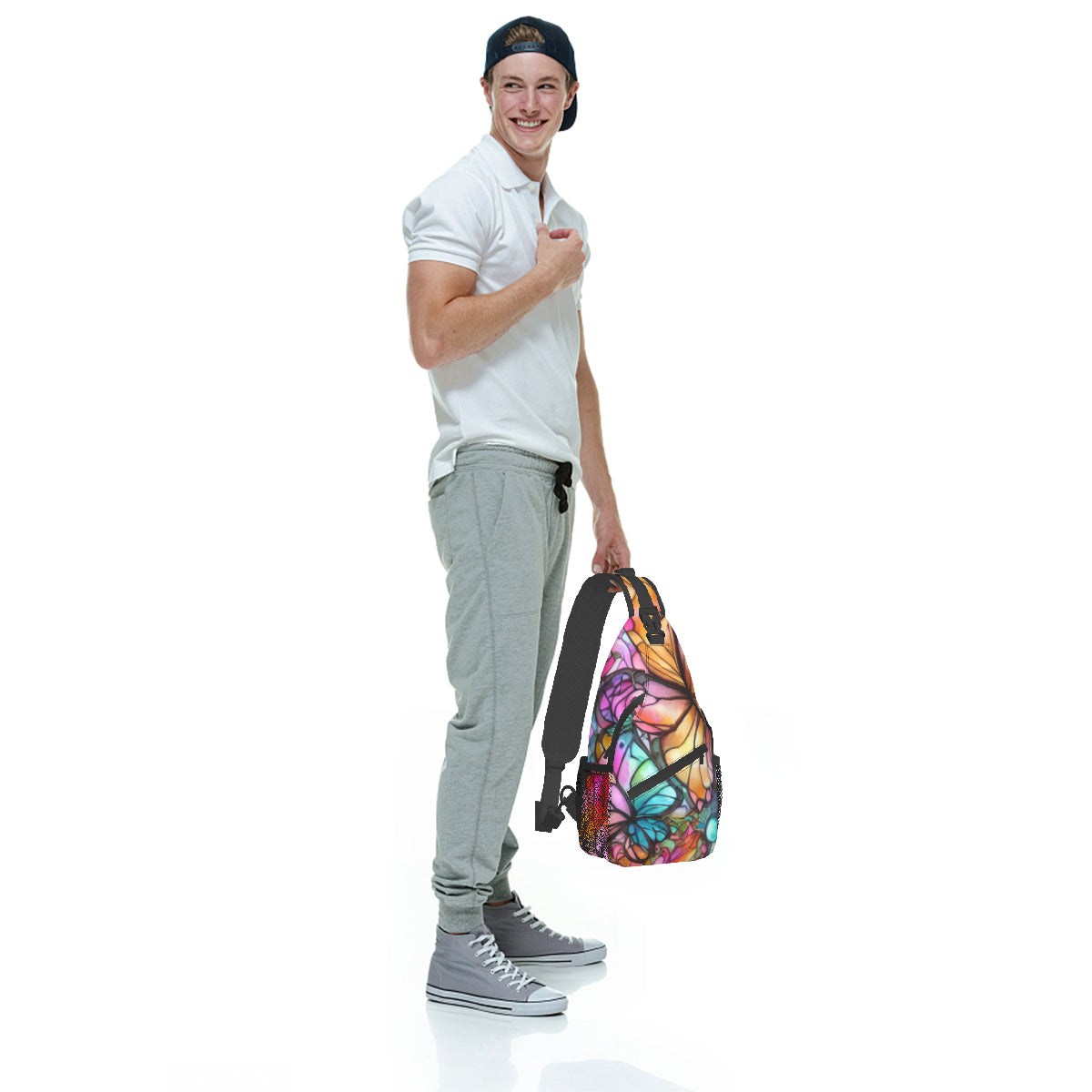 Butterfly Chest Bag decorated with Large Colorful Bag - Custom Sewn