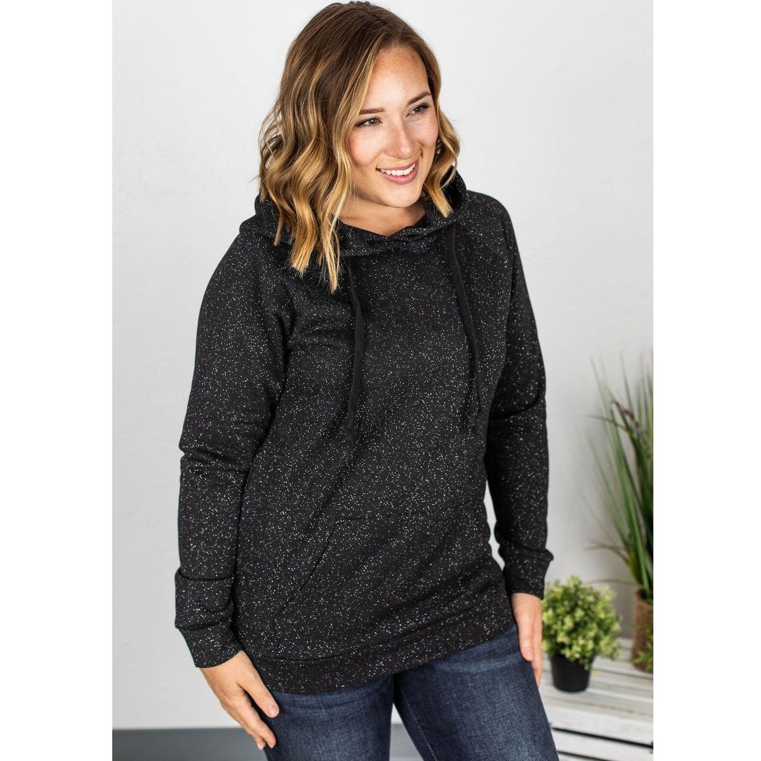 Black Glitter Sparkle Hoodie