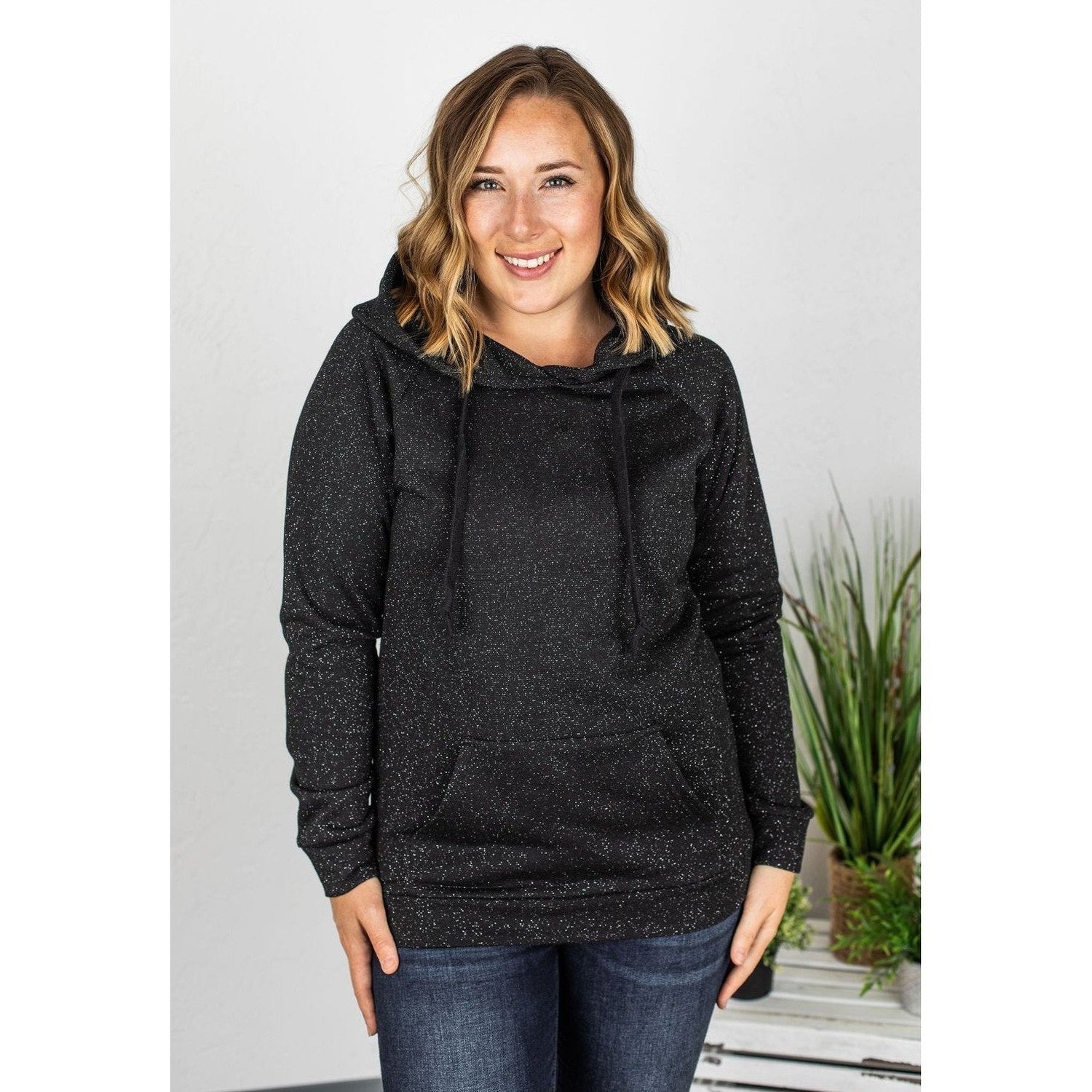 Black Glitter Sparkle Hoodie