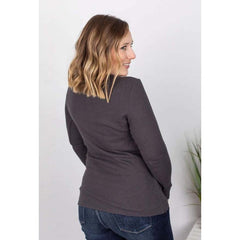 Charcoal Harper Long Sleeve with Thumb Holes