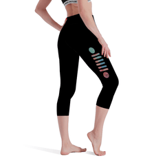 Custom Women's All Over Print High Waisted Capri Yoga leggings