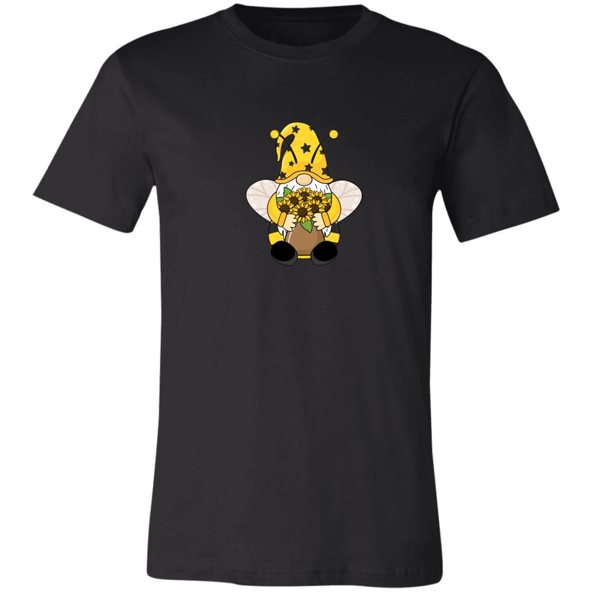 SunFlower Gnome Graphic Tee Gray or Black, Short or Long Sleeve