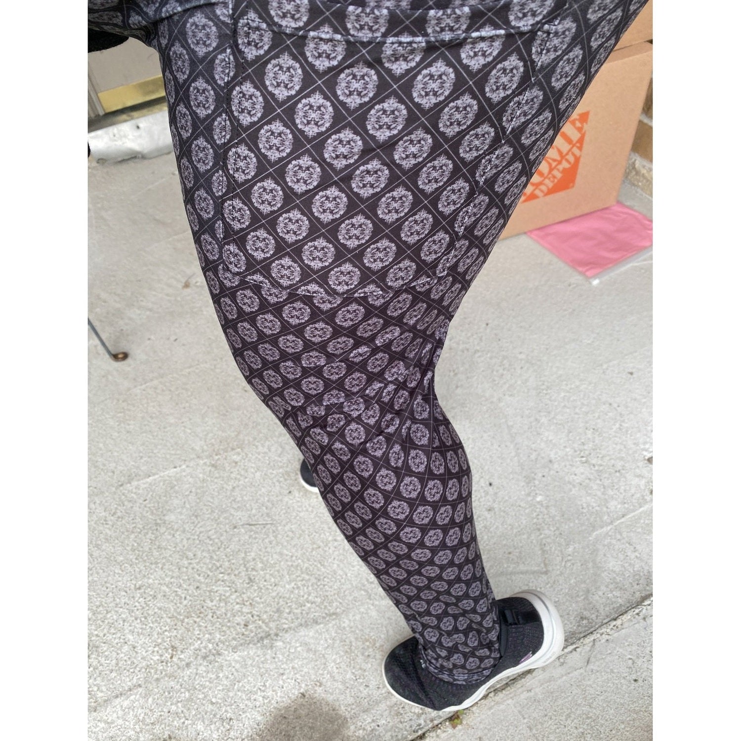 Butterfly Trail Rainbow Leggings with a Pocket on one Side