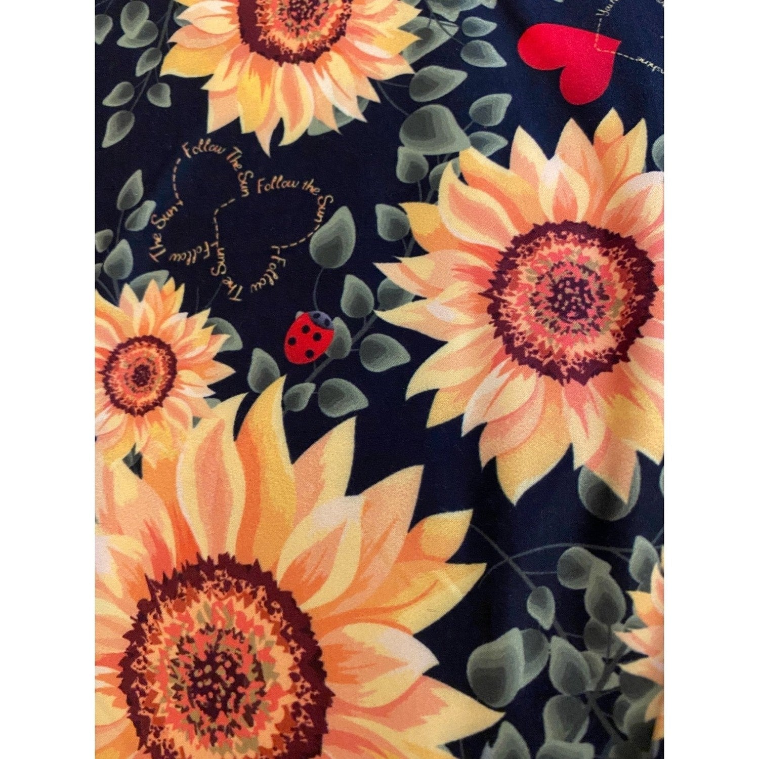 Sunflower Leggings with Black Lace Capri