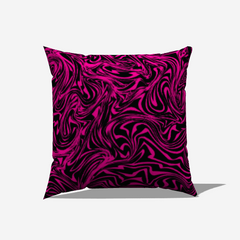 Hot Pink Zebra Polyester Pillow Cover - Made in USA