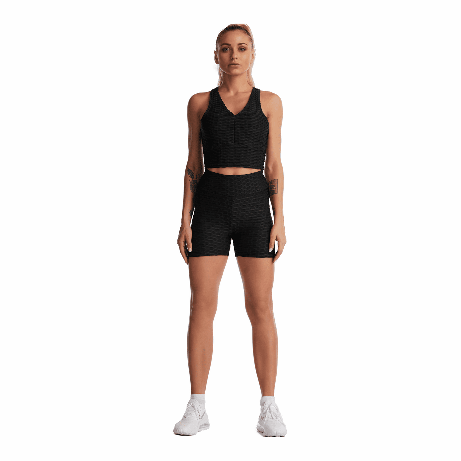 Gym Black Booty Shorts Scrunch Bubble NO Pockets