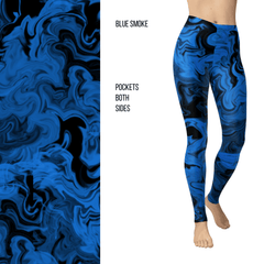 Blue Smoke Leggings Full Length with Pockets