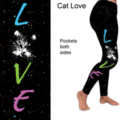 Cat Love Multicolor with Pockets