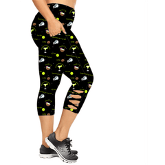 Beach Party Criss Cross Capri with Pockets