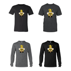 SunFlower Gnome Graphic Tee Gray or Black, Short or Long Sleeve