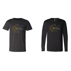 Jeeper Flower Rhinestone Tee Short or Long Sleeve