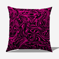 Hot Pink Zebra Polyester Pillow Cover - Made in USA