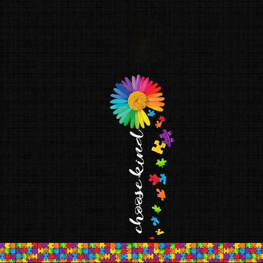 Autism Awareness Puzzle Rainbow Choose Kind Floral Joggers