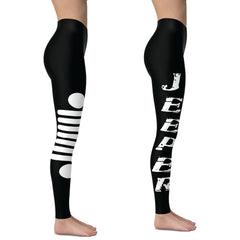 Jeeper Jeep Grill Black and White and Pockets