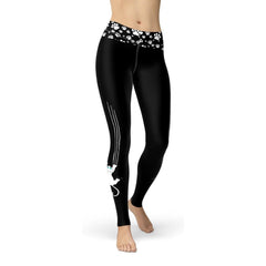 Black Cat Claw Scratch Printed Leggings For Women - Black / Cat Print / Cat Lover / Cat Pants / Cat RTS