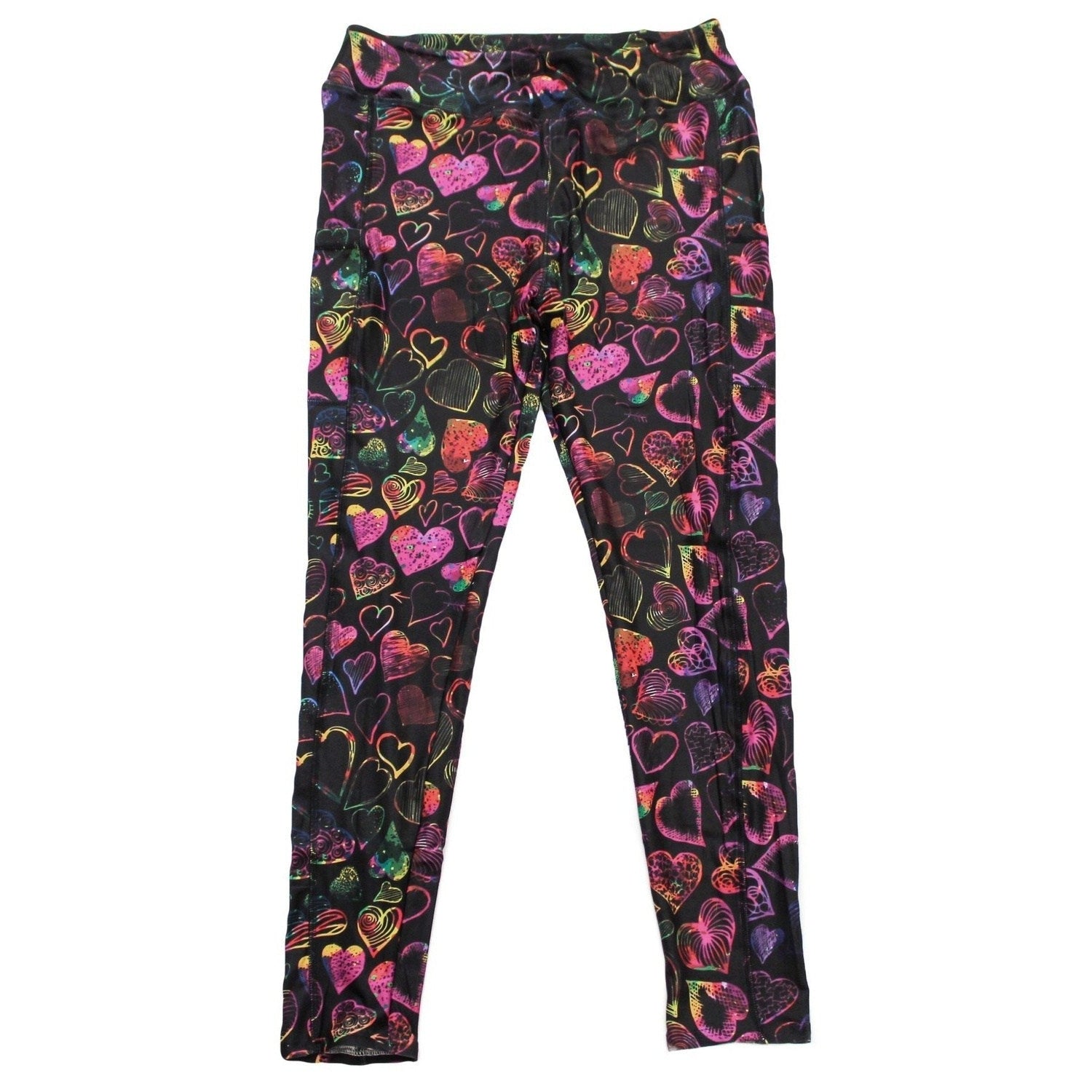Velvet Iris Leggings with Pockets Colorful Design